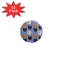 Cat Cat Background Animals Little Cat Pets Kittens 1  Mini Magnet (10 Pack)  by 99art