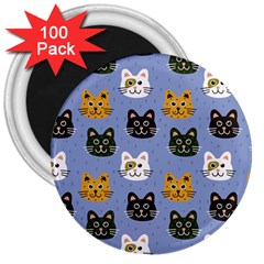 Cat Cat Background Animals Little Cat Pets Kittens 3  Magnets (100 Pack) by 99art