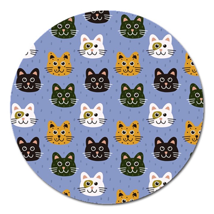 Cat Cat Background Animals Little Cat Pets Kittens Magnet 5  (Round)