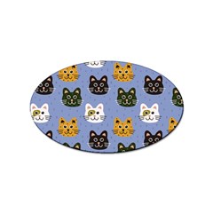 Cat Cat Background Animals Little Cat Pets Kittens Sticker Oval (10 Pack) by 99art