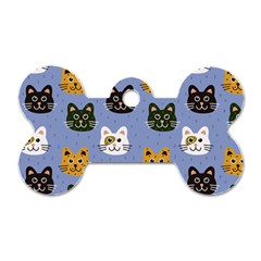 Cat Cat Background Animals Little Cat Pets Kittens Dog Tag Bone (two Sides) by 99art