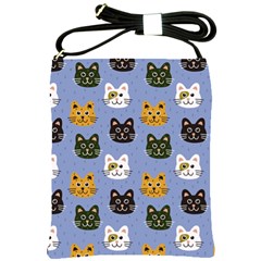 Cat Cat Background Animals Little Cat Pets Kittens Shoulder Sling Bag by 99art