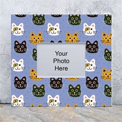 Cat Cat Background Animals Little Cat Pets Kittens White Wall Photo Frame 5  X 7  by 99art