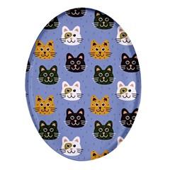 Cat Cat Background Animals Little Cat Pets Kittens Oval Glass Fridge Magnet (4 Pack) by 99art