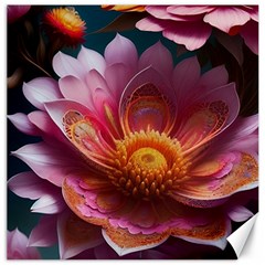 Pink Flowers Petals Blossoms Blooms Art Canvas 20  X 20  by 99art