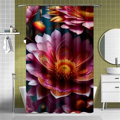 Pink Flowers Petals Blossoms Blooms Art Shower Curtain 48  X 72  (small)  by 99art