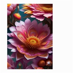 Pink Flowers Petals Blossoms Blooms Art Small Garden Flag (two Sides) by 99art