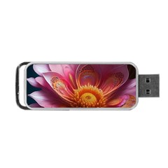 Pink Flowers Petals Blossoms Blooms Art Portable Usb Flash (one Side) by 99art