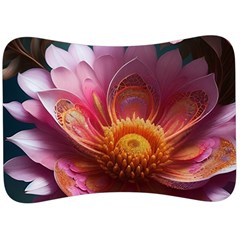 Pink Flowers Petals Blossoms Blooms Art Velour Seat Head Rest Cushion by 99art