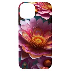 Pink Flowers Petals Blossoms Blooms Art Iphone 14 Black Uv Print Case by 99art