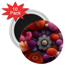 Flower Blossoms Petals Blooms 2 25  Magnets (10 Pack)  by 99art