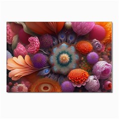 Flower Blossoms Petals Blooms Postcard 4 x 6  (pkg Of 10) by 99art