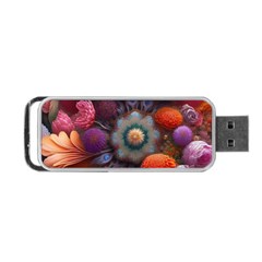 Flower Blossoms Petals Blooms Portable Usb Flash (one Side) by 99art