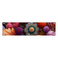 Flower Blossoms Petals Blooms Banner And Sign 4  X 1  by 99art