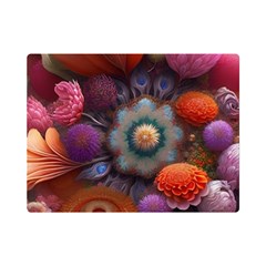 Flower Blossoms Petals Blooms Premium Plush Fleece Blanket (mini) by 99art