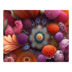 Flower Blossoms Petals Blooms Premium Plush Fleece Blanket (large) by 99art