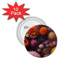 Flowers Petals Blossoms Art Flora 1 75  Buttons (10 Pack) by 99art