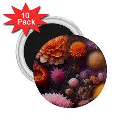 Flowers Petals Blossoms Art Flora 2 25  Magnets (10 Pack)  by 99art