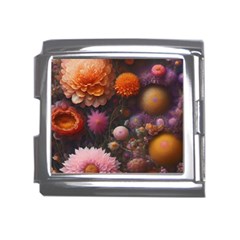 Flowers Petals Blossoms Art Flora Mega Link Italian Charm (18mm) by 99art