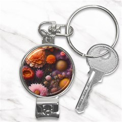 Flowers Petals Blossoms Art Flora Nail Clippers Key Chain by 99art