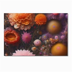 Flowers Petals Blossoms Art Flora Postcard 4 x 6  (pkg Of 10) by 99art