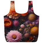 Flowers Petals Blossoms Art Flora Full Print Recycle Bag (XXL) Back