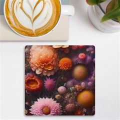 Flowers Petals Blossoms Art Flora Uv Print Square Tile Coaster  by 99art