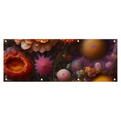 Flowers Petals Blossoms Art Flora Banner And Sign 8  X 3  by 99art