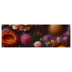 Flowers Petals Blossoms Art Flora Banner And Sign 12  X 4  by 99art