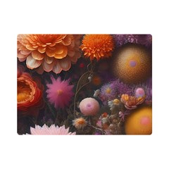 Flowers Petals Blossoms Art Flora Premium Plush Fleece Blanket (mini) by 99art