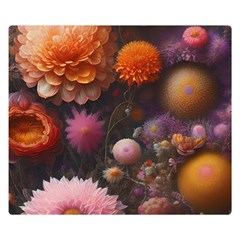 Flowers Petals Blossoms Art Flora Premium Plush Fleece Blanket (small) by 99art