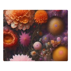 Flowers Petals Blossoms Art Flora Premium Plush Fleece Blanket (large) by 99art