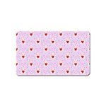 Easter Easter Bunny Hearts Seamless Tile Cute Magnet (Name Card) Front