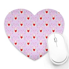 Easter Easter Bunny Hearts Seamless Tile Cute Heart Mousepad by 99art