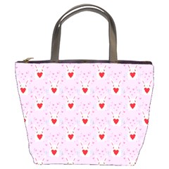 Easter Easter Bunny Hearts Seamless Tile Cute Bucket Bag by 99art