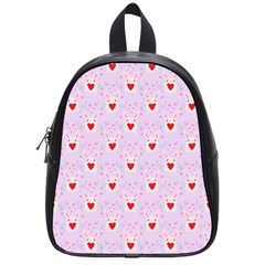 Easter Easter Bunny Hearts Seamless Tile Cute School Bag (small) by 99art