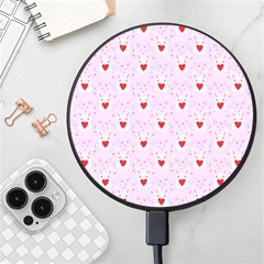 Easter Easter Bunny Hearts Seamless Tile Cute Wireless Fast Charger(black) by 99art