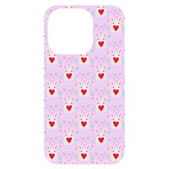 Easter Easter Bunny Hearts Seamless Tile Cute Iphone 14 Pro Black Uv Print Case