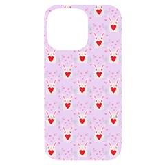 Easter Easter Bunny Hearts Seamless Tile Cute Iphone 14 Pro Max Black Uv Print Case