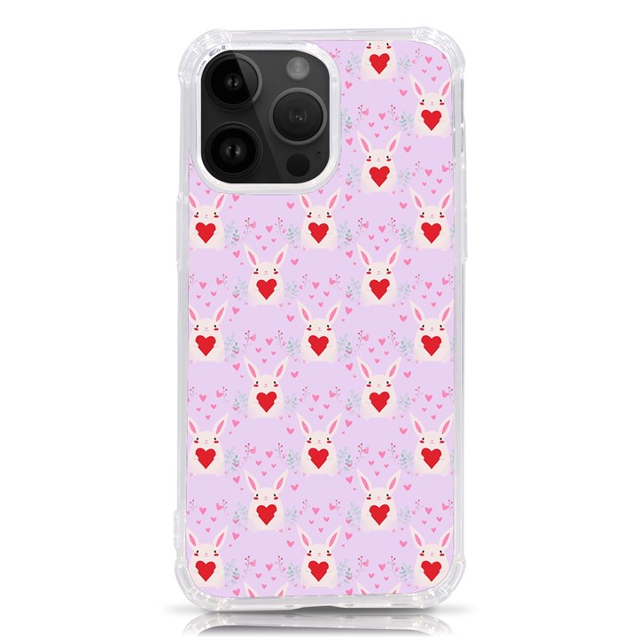 Easter Easter Bunny Hearts Seamless Tile Cute iPhone 14 Pro Max TPU UV Print Case