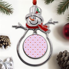 Easter Easter Bunny Hearts Seamless Tile Cute Metal Snowman Ornament by 99art