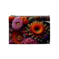 Flowers Flower Blossoms Petals Blooms Cosmetic Bag (medium) by 99art