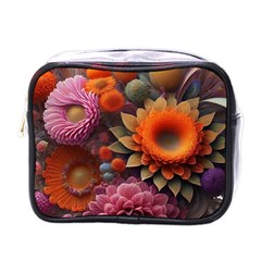 Flowers Flower Blossoms Petals Blooms Mini Toiletries Bag (one Side)