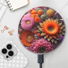 Flowers Flower Blossoms Petals Blooms Wireless Fast Charger(white) by 99art