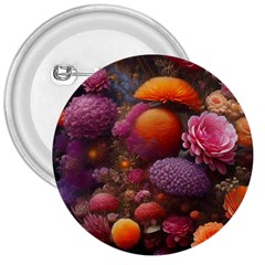 Flowers Blossoms Petals Blooms 3  Buttons by 99art