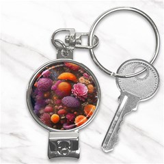 Flowers Blossoms Petals Blooms Nail Clippers Key Chain by 99art