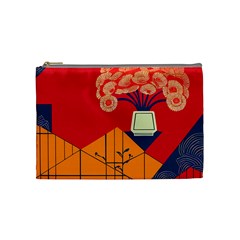 Flowers Abstract Art Painting Cosmetic Bag (medium) by 99art