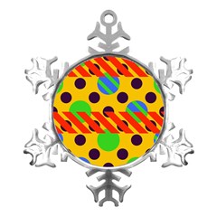 Background Graphic Beautiful Wallpaper Metal Small Snowflake Ornament by 99art