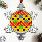 Background Graphic Beautiful Wallpaper Metal Small Snowflake Ornament Front