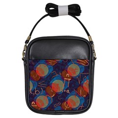 Background Graphic Beautiful Girls Sling Bag by 99art